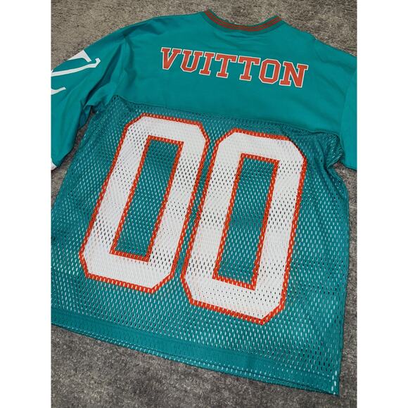 Louis Vuitton SS22 Hockey Jersey Tee Menthe Mint Green Logo T-Shirt Large L - Picture 16 of 16